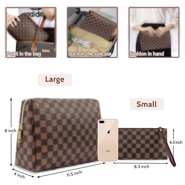 2Pcs Travel Cosmetic & Toiletry Organizer for Women