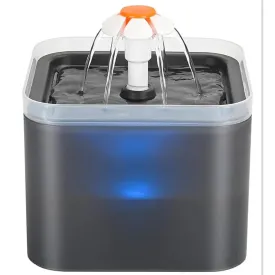Automatic Cat Water Fountain with LED Light and 2L Capacity