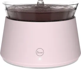 Automatic Cat Water Fountain,Quiet Small Cats Dogs Drinking Pet Fountains with Intelligent Pump and LED Indicator Water Shortage Alert(Pink)