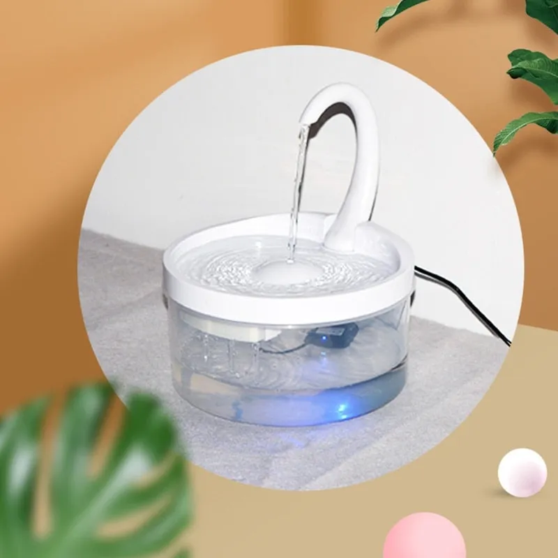 Best Cat Dog Automatic Swan Design Fountain Dispenser Drinking Water