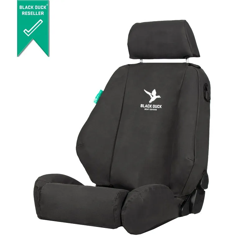 Black Duck Canvas Black Console & Seat Covers Suits Holden Colorado 7 LT Wagon 9/2013-8/2016