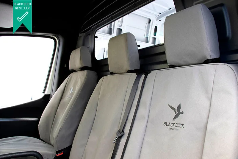 Black Duck Canvas Seat Covers Liebherr Dozers Grey
