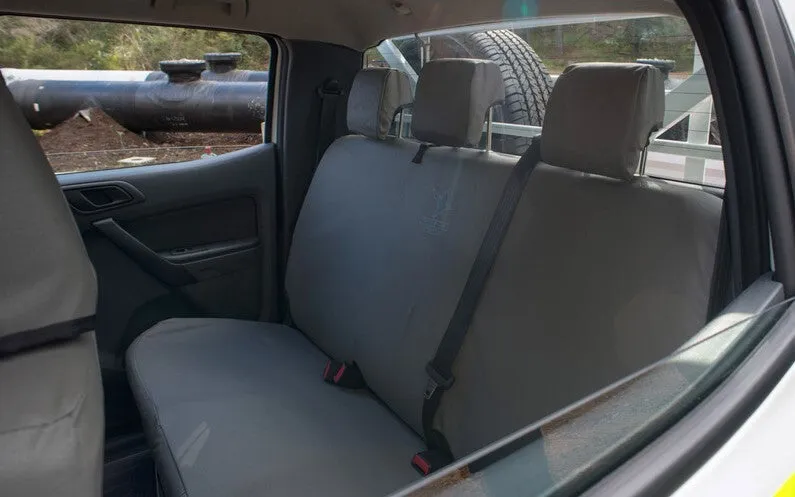 Black Duck Canvas Seat Covers suits Toyota Forklift Grey