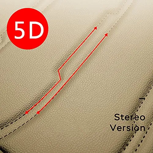 Car Seat Cover Fit for Audi Q2 Q3 Q5 Q7 TT R8 RS e-tron Faux Leather Front Rear 5-seat Covers Non-Slip Waterproof Deluxe Edition (Beige)
