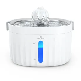 Cat Water Fountain with Stainless Steel Tray & 6-Level Filtration