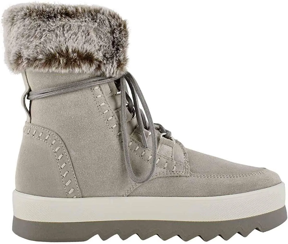Cougar Women's Vanetta Mushroom Suede Size 10 Premium Faux Fur Mid Boot
