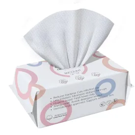 Disposable Face TowelFacial Wipes for Senstive Skin, Makeup Removal, Skincare, Chemical Free Dry Wipes, Ultra Soft & Thick, Disposable Biodegradable, Ultimate Refreshing Solution, 80 Count 7.8"x 7.8"