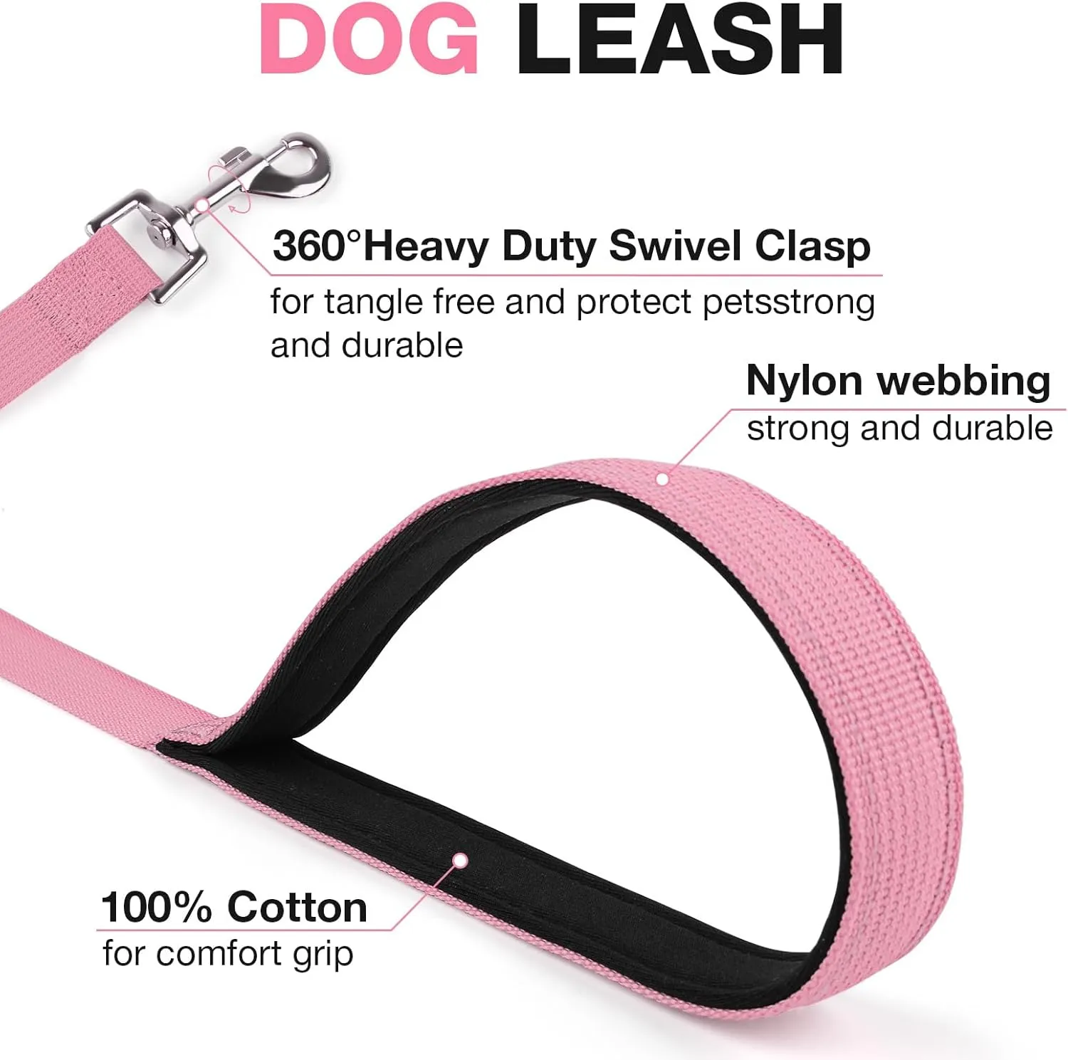 Dog Harness and Leash Set,4 Point Adjustable Reflective Dog Vest Harness,No Pull Harness-Leash for Small Medium Large Sized Dogs Puppy,S-Pink