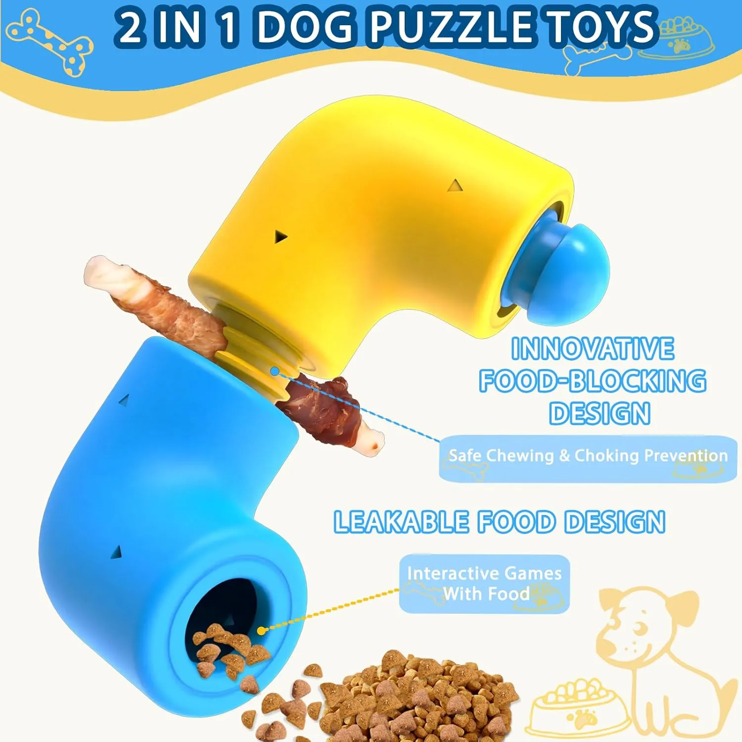 Dog Puzzle Toys for Smart Dogs, Interactive Pet Toys, Puppy Puzzle Toy for Bored Dogs, Advanced Dog Puzzles, Boredom Busters (6 Pieces)
