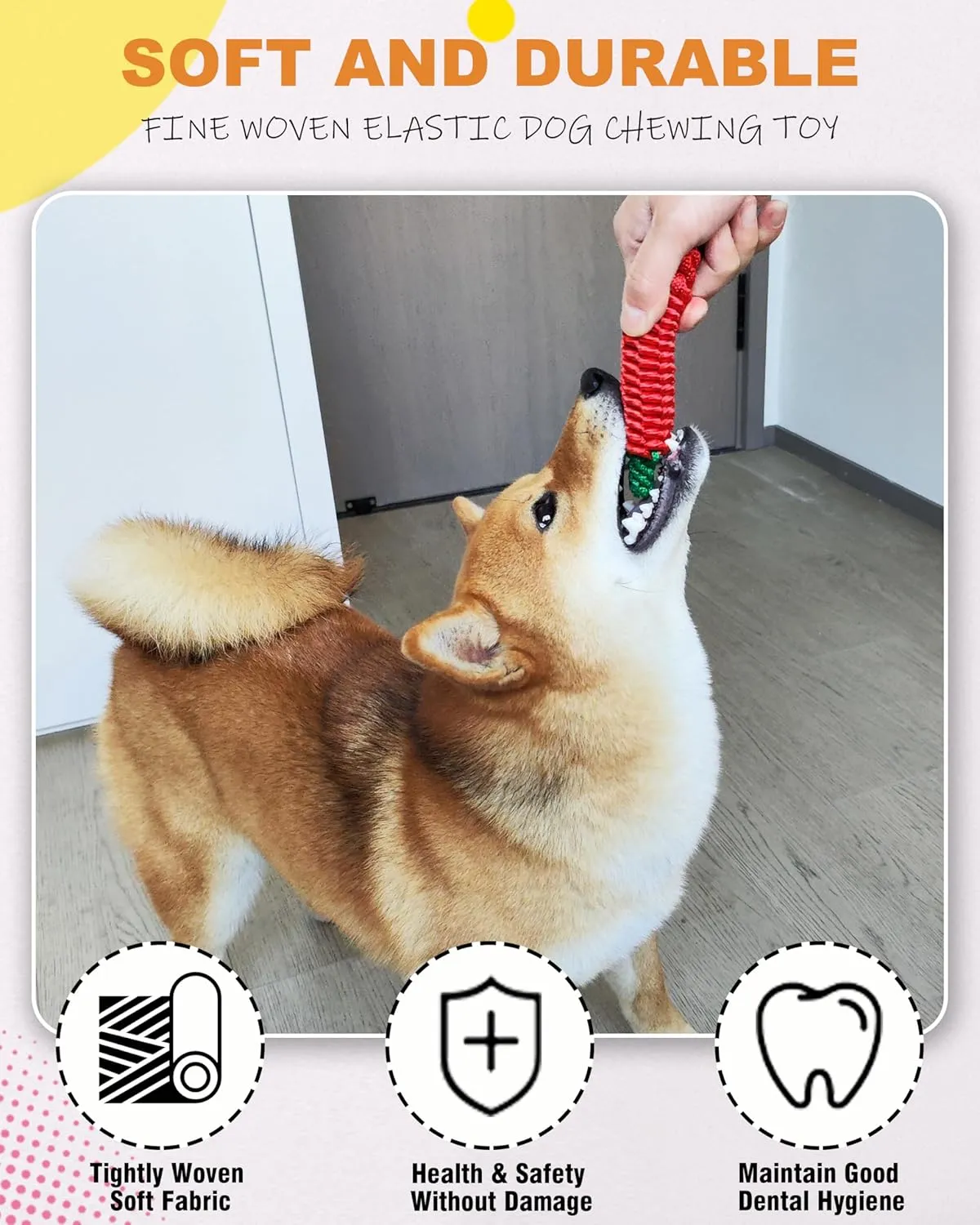 Dog Rope Toy,Tug of War Dog Toy,Puppy Teething Chews,Dog Chew Toys,Dog Toys for Small Dogs (RED Pepper New, Small)