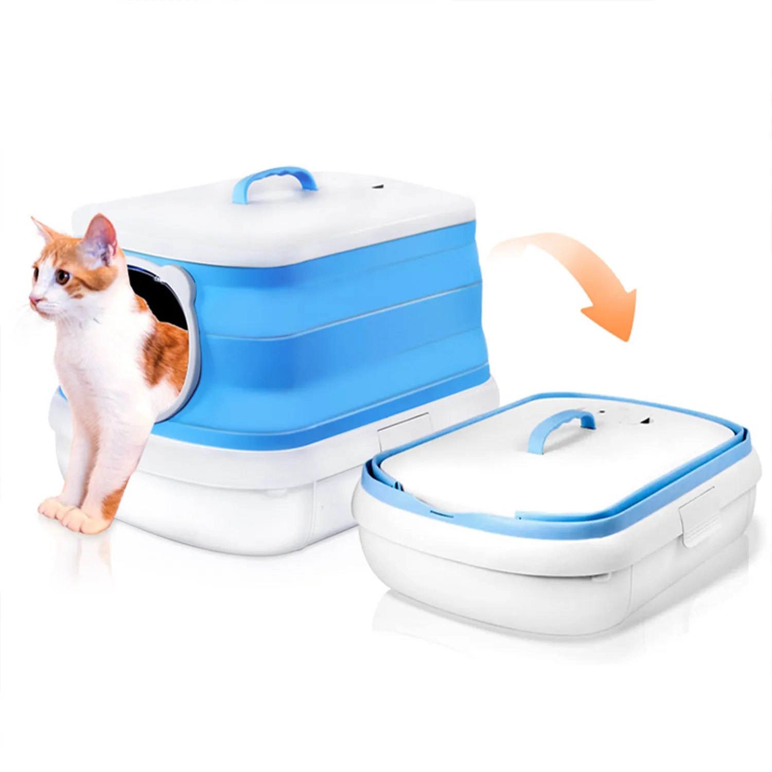 Foldable Fully Enclosed Anti-splash Cat Litter Box