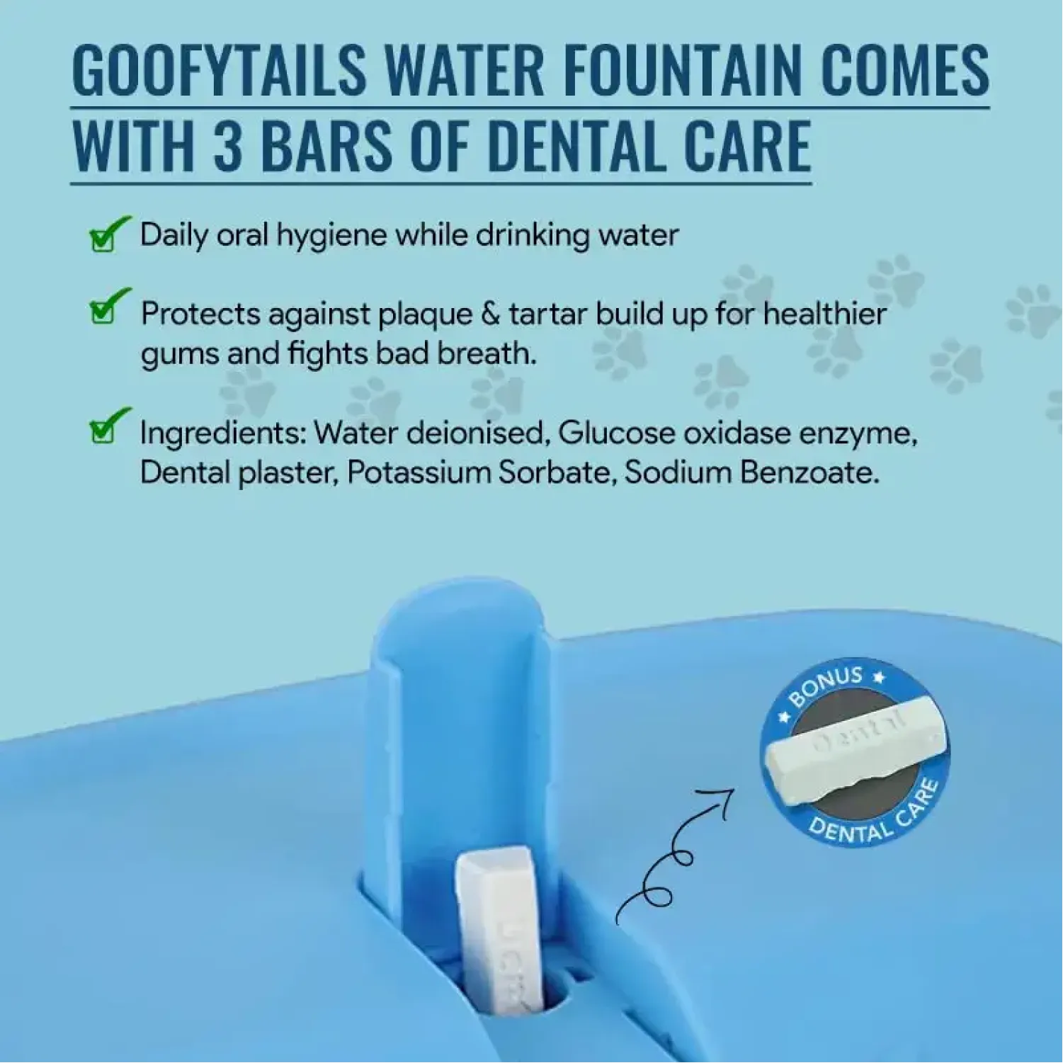 Goofy Tails Cordless Water Fountain for Dogs