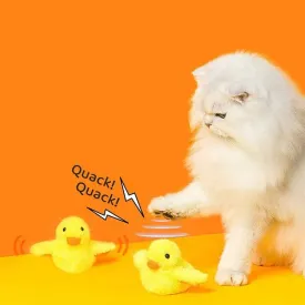 Interactive Flapping Duck Cat Toy with Vibration Sensor and Rechargeable Battery