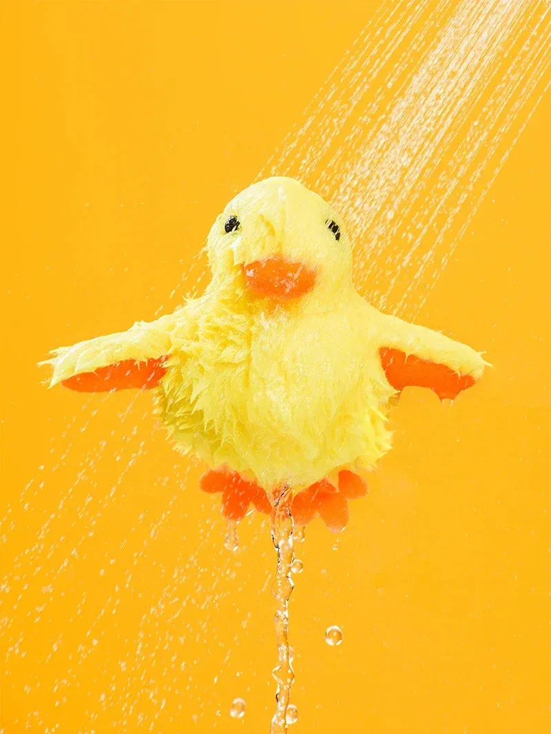 Interactive Flapping Duck Cat Toy with Vibration Sensor and Rechargeable Battery