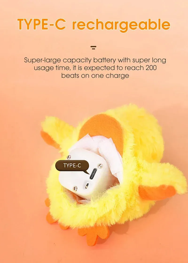 Interactive Flapping Duck Cat Toy with Vibration Sensor and Rechargeable Battery