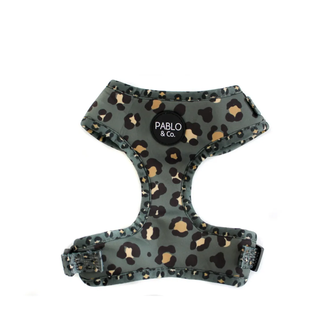 Khaki Leopard Adjustable Harness