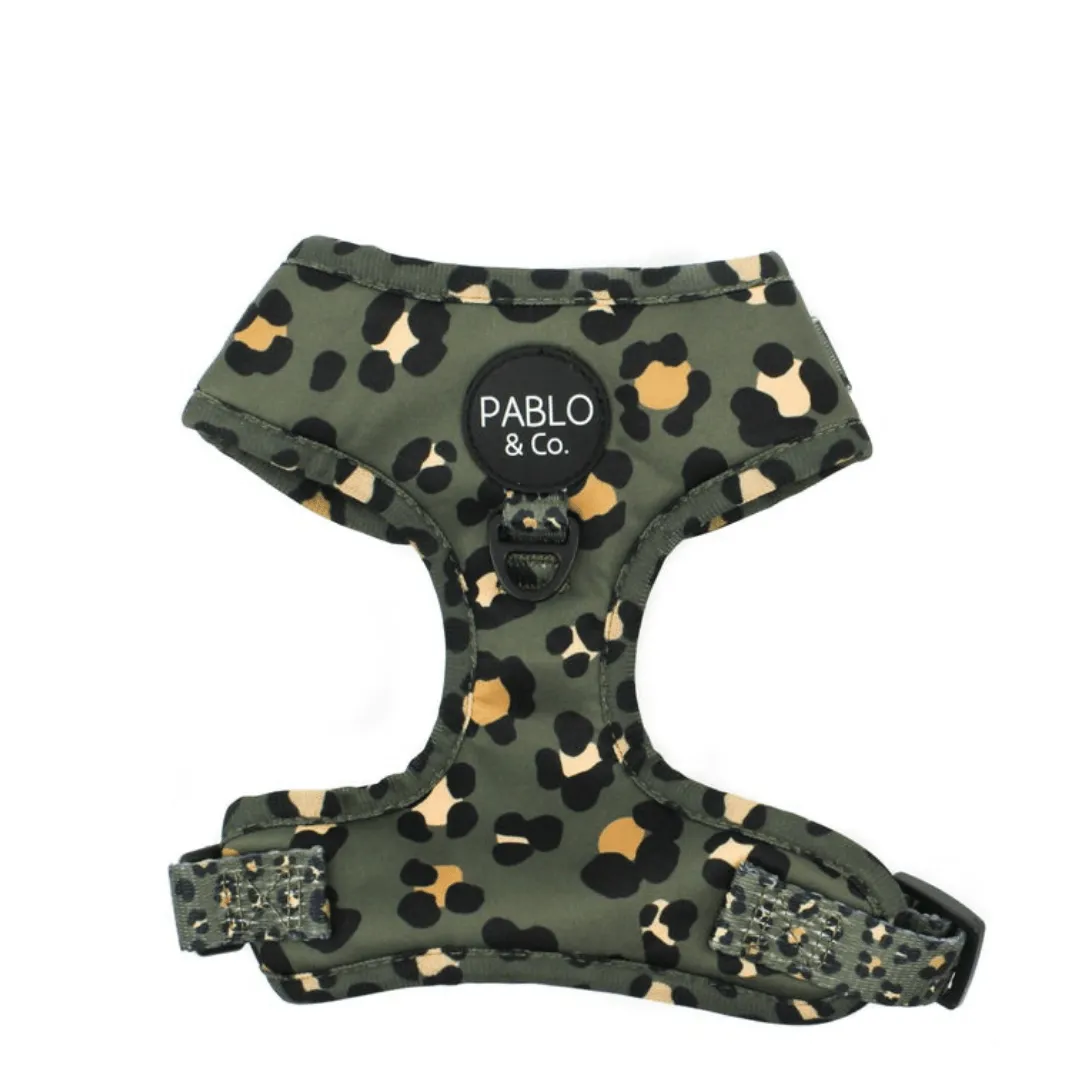 Khaki Leopard Adjustable Harness