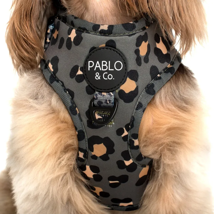 Khaki Leopard Adjustable Harness