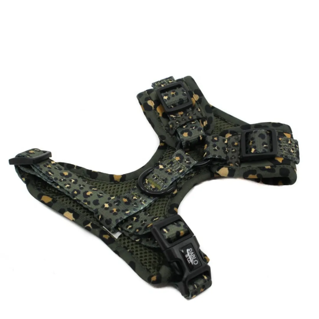 Khaki Leopard Adjustable Harness