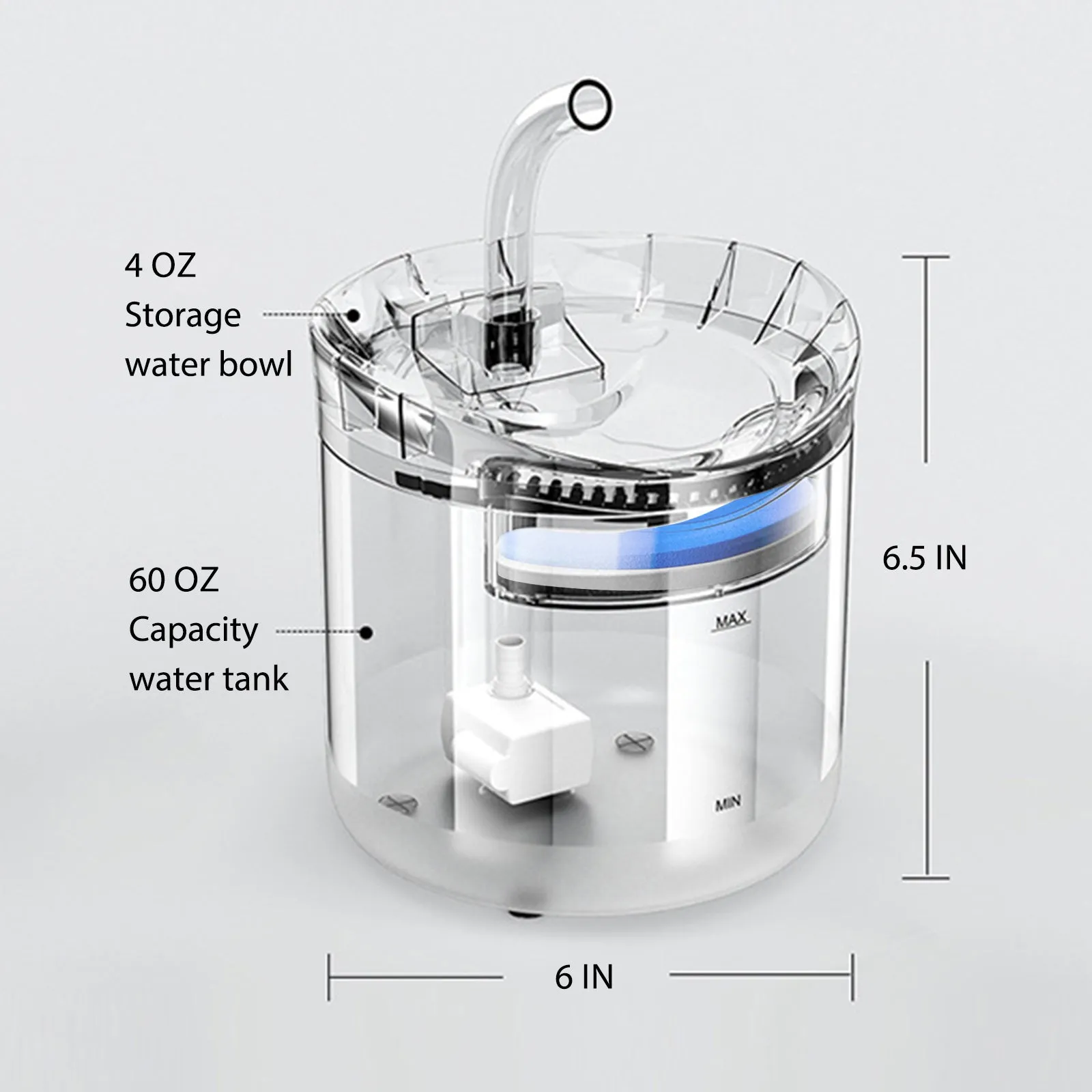 Large Capacity Automatic Pet Water Fountain - 68 fl oz