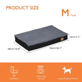 Large Orthopaedic Dog Bed Waterproof Cushion Pet Mattress 2 in 1 Pet Dog Crate Bed with Removable Washable Cover Indoor Outdoor