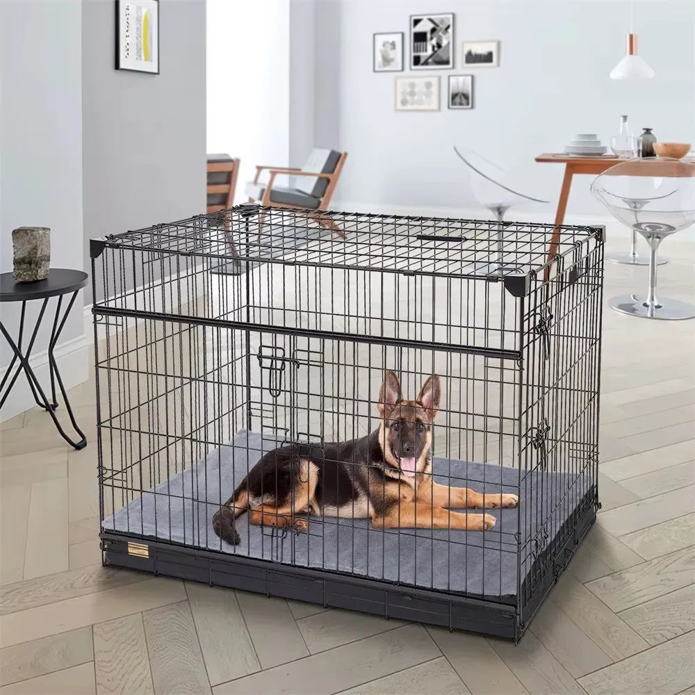 Large Orthopaedic Dog Bed Waterproof Cushion Pet Mattress 2 in 1 Pet Dog Crate Bed with Removable Washable Cover Indoor Outdoor