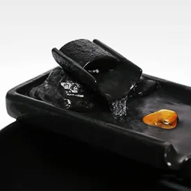LOSA Ceramic Tabletop Fountain Office Home Meditation Calming Indoor Waterfall