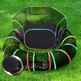 Love's cabin Outdoor Cat Enclosures Rainbow, Foldable Catio Outdoor Cat Enclosure Playground Include Portable Tent, Circle Kitten Playpen Tunnel, Outside House for Indoor Kitty and Small Animals