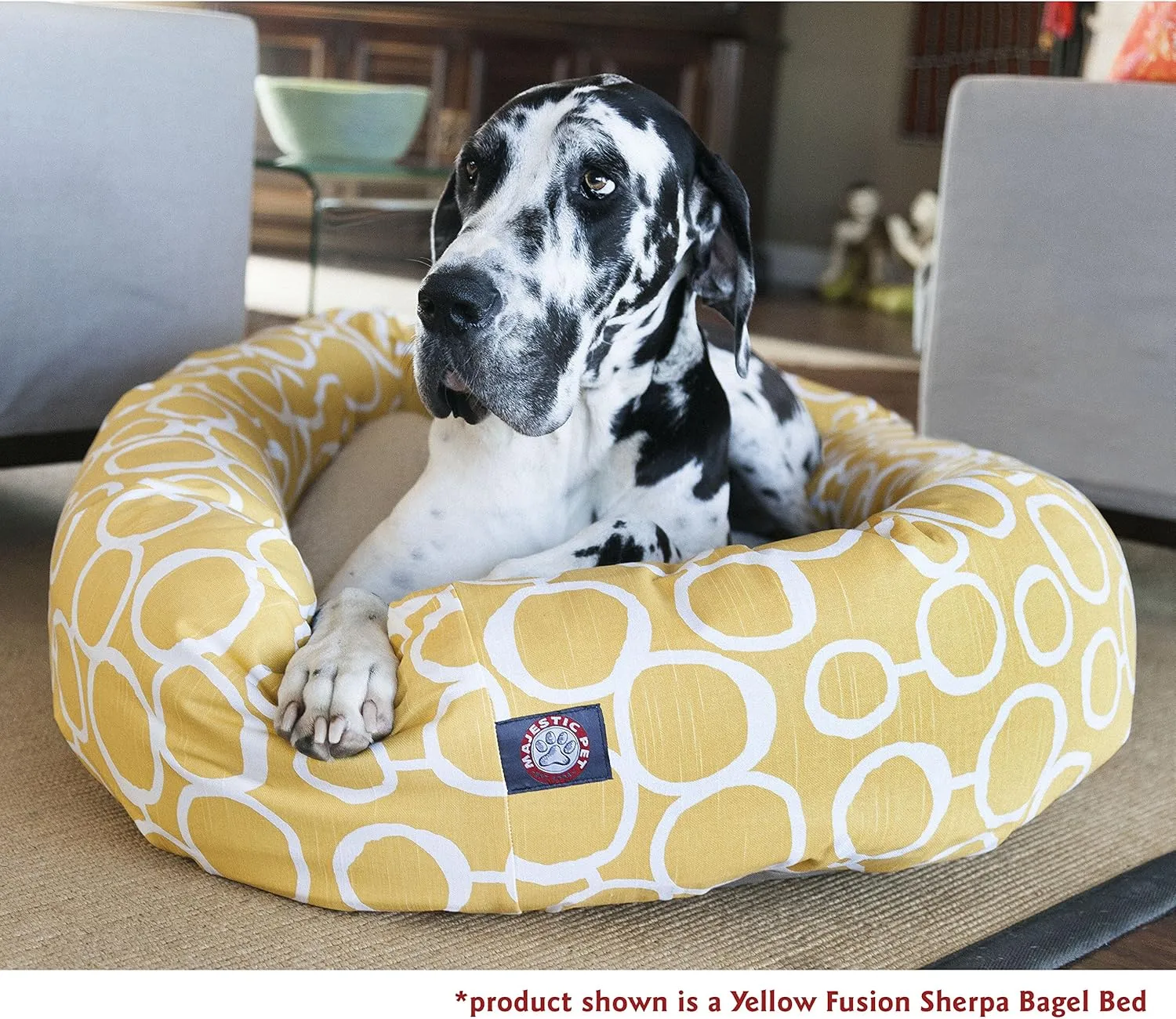 Majestic Pet 52" Charlie Salmon Sherpa Bagel Bed