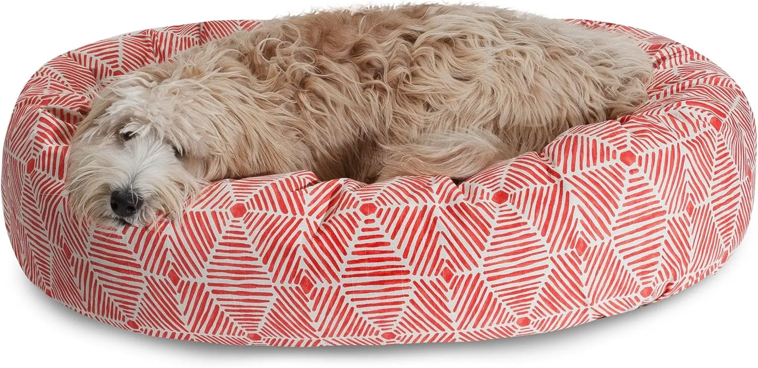 Majestic Pet 52" Charlie Salmon Sherpa Bagel Bed