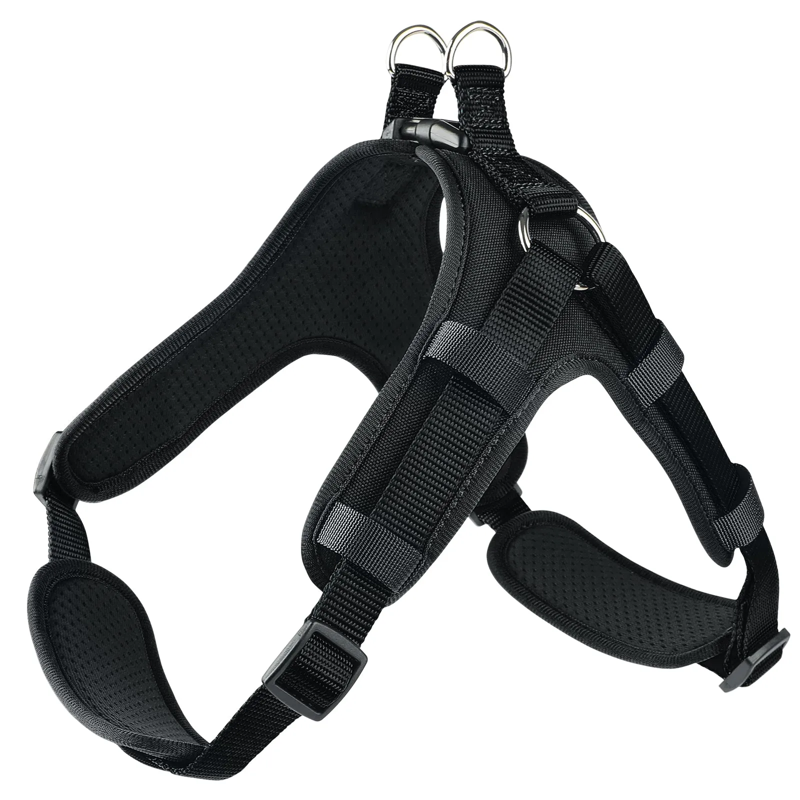 MASBRILL No Pull Dog Harness, Mesh Breathable Padded Dog Vest Harness Step-in No Choke Adjustable Dog Harness for Small Medium Large Dogs - Blue S
