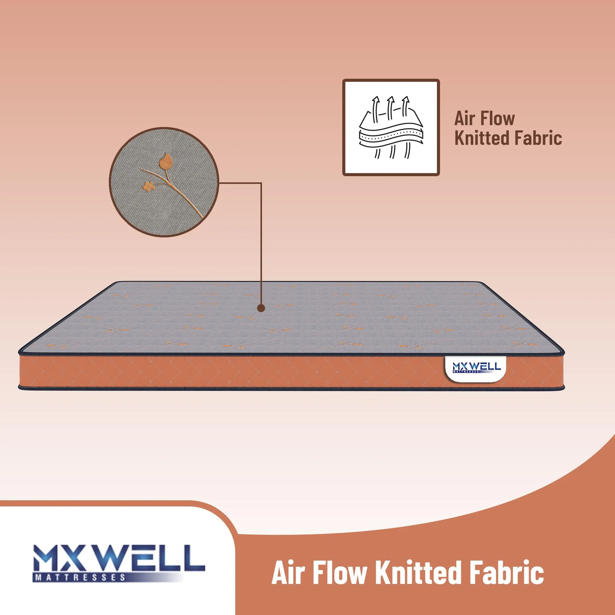 MXWELL Siesta Compress Orthoplus Memory Foam 6 inch Single High Density (HD) Foam Mattress (L x W: 78 inch x 36 inch)