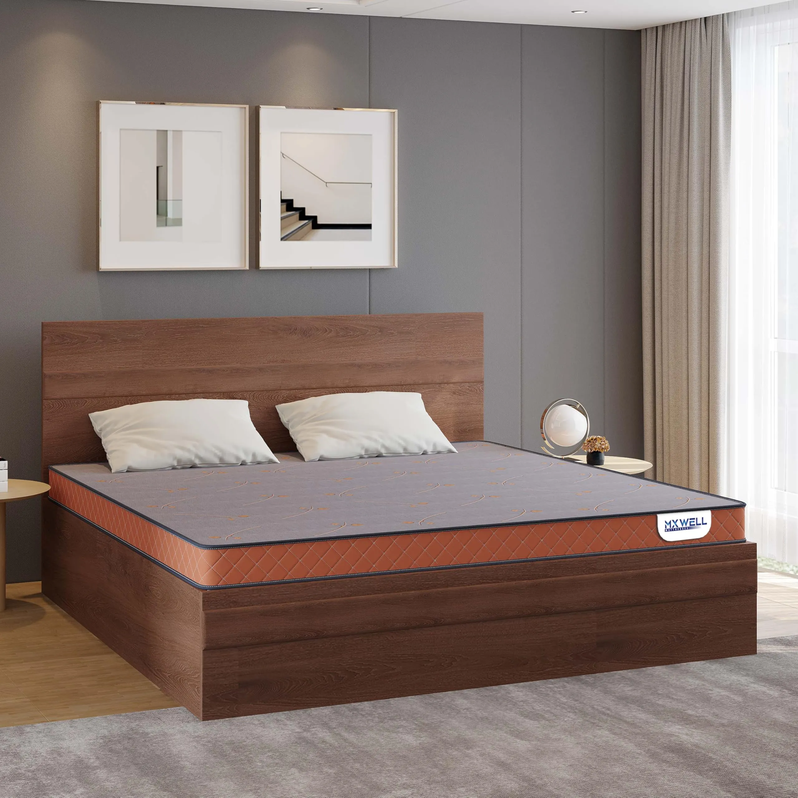 MXWELL Siesta Compress Orthoplus Memory Foam 6 inch Single High Density (HD) Foam Mattress (L x W: 78 inch x 36 inch)