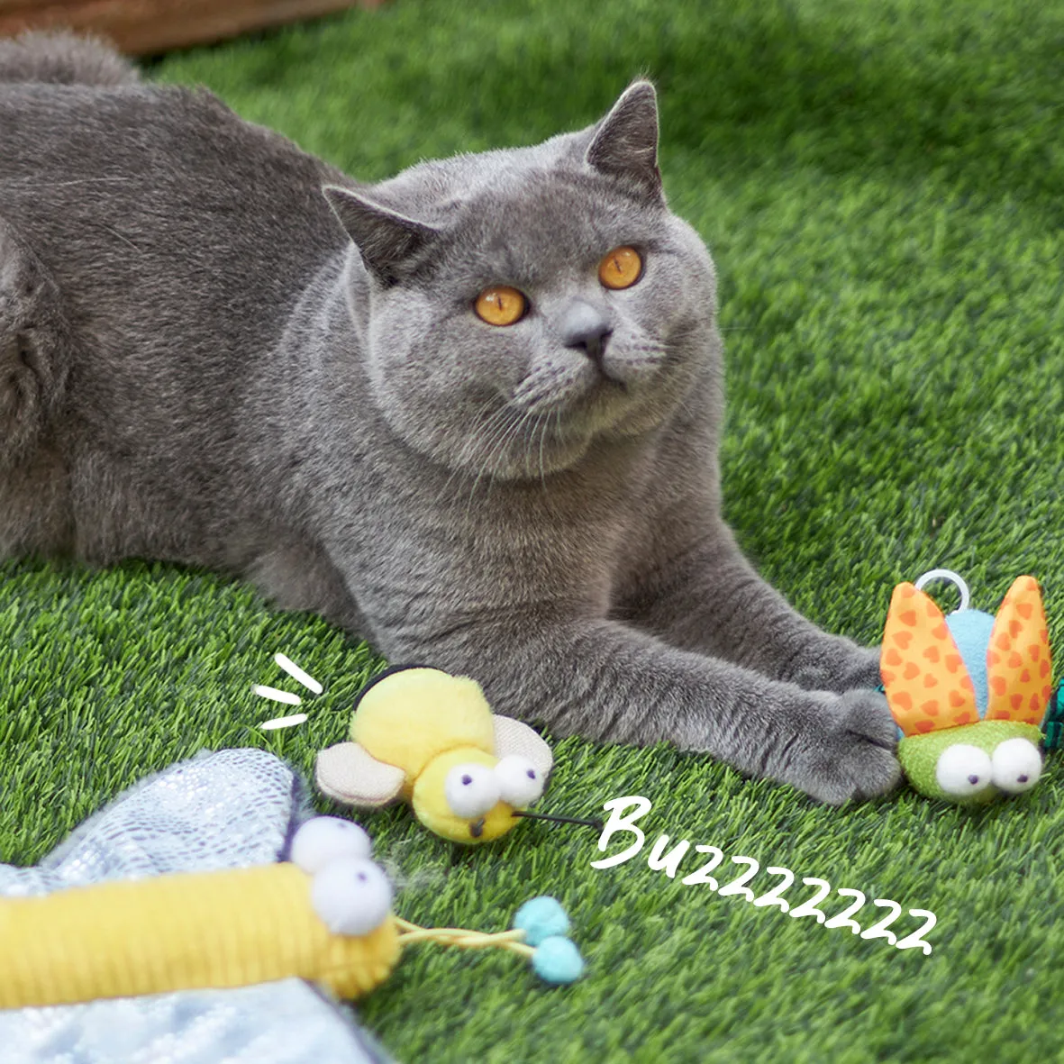 Noisy Busy Bee with sound chip and catnip