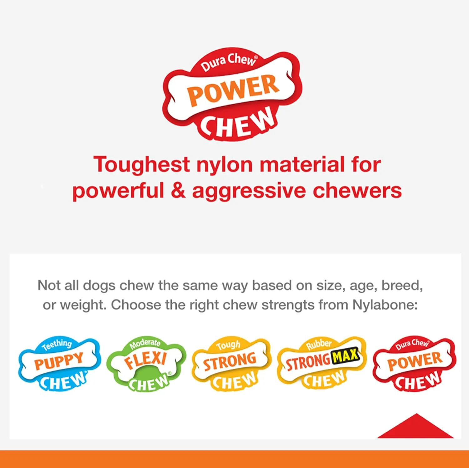 Nylabone Original Wishbone Power Chew Toy for Dogs, Dog Toys for Aggressive Chewers, Original Flavor, Medium - Up to 35 lbs, 1 Count