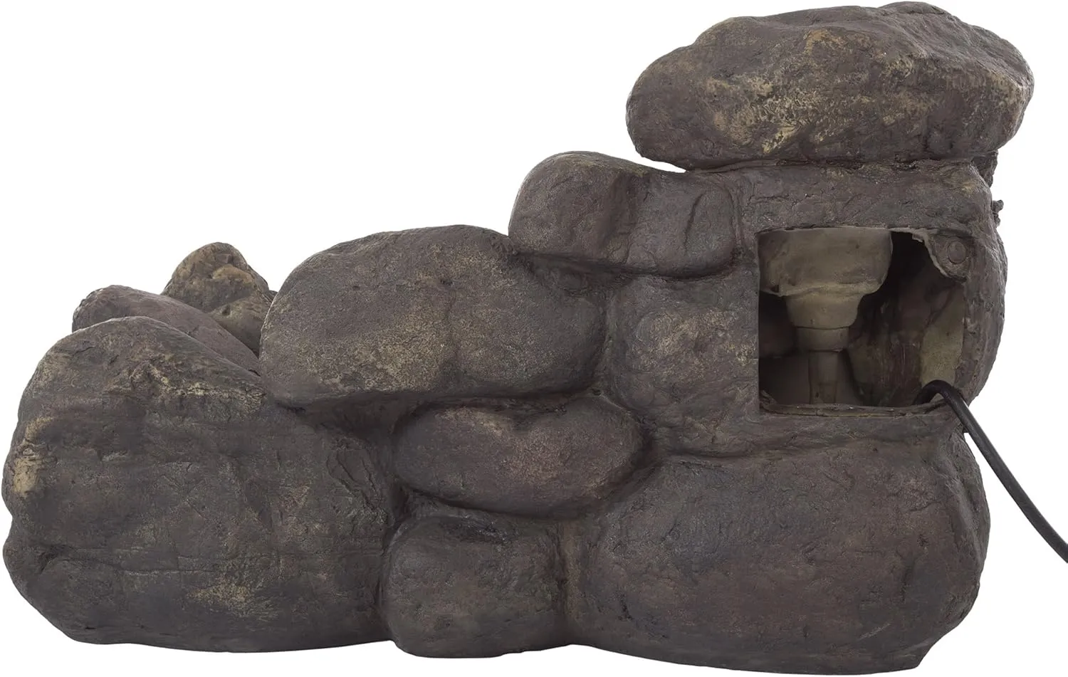 Outdoor Fountain with Polyresin Stone Waterfall  Water Feature with Realistic Appearance and Soothing Sound  Patio, Lawn, or Yard Art by Pure Garden