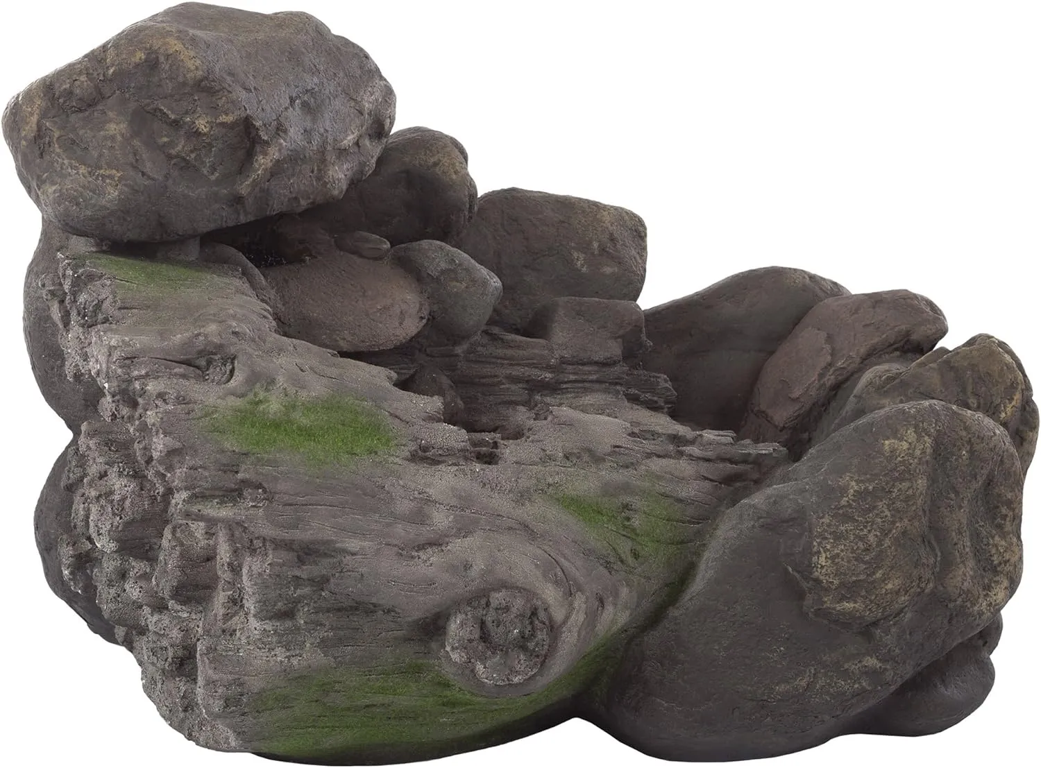 Outdoor Fountain with Polyresin Stone Waterfall  Water Feature with Realistic Appearance and Soothing Sound  Patio, Lawn, or Yard Art by Pure Garden