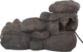 Outdoor Fountain with Polyresin Stone Waterfall  Water Feature with Realistic Appearance and Soothing Sound  Patio, Lawn, or Yard Art by Pure Garden