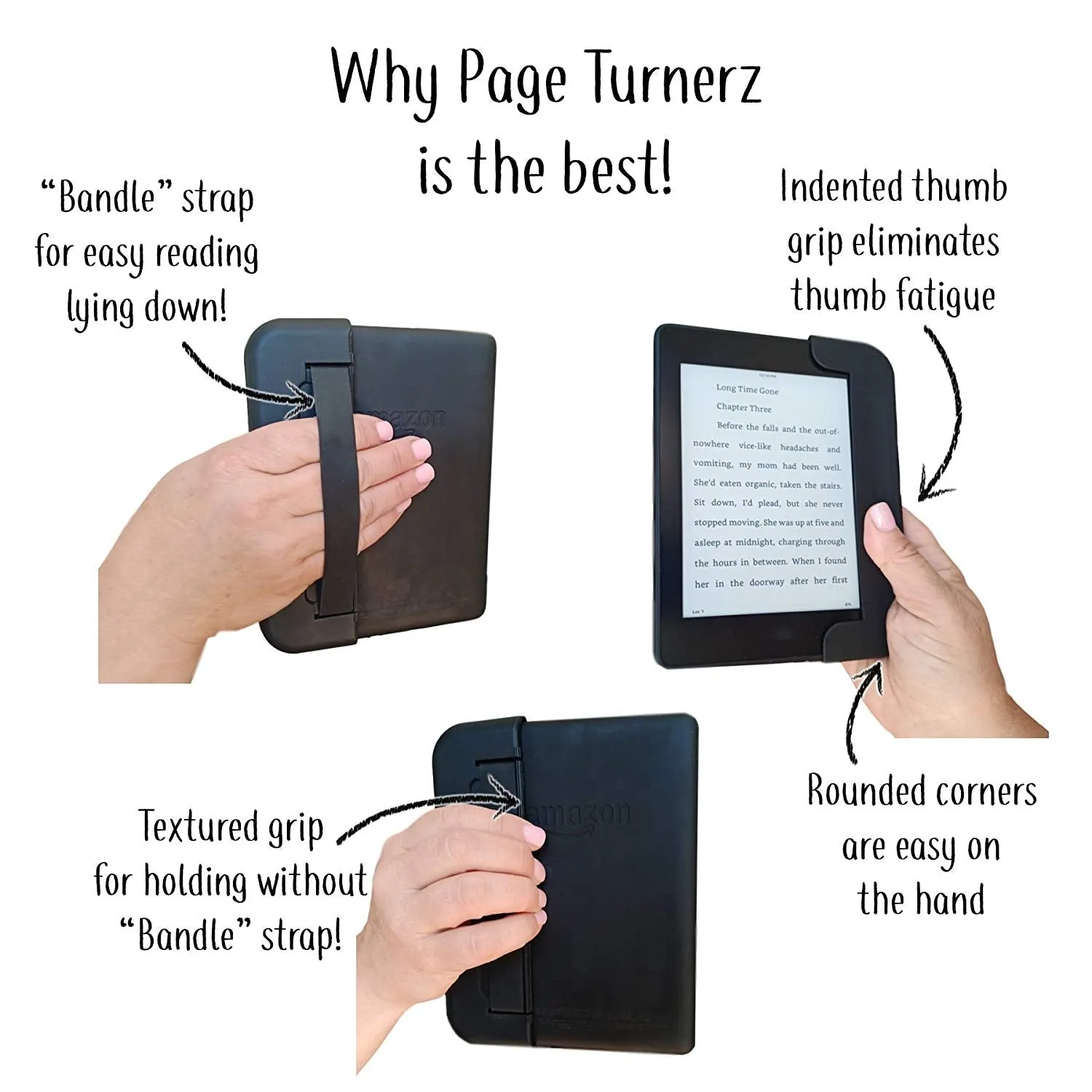 PageTurnerz 5-in-1 Paperwhite Grip Case Cover for 10th Gen - Released 2018 - Read in Any Position. Award Winning Design.