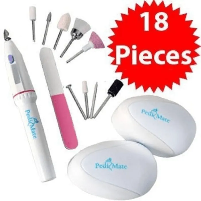 Pedi Mate 18Pcs Handheld Pedicure Set