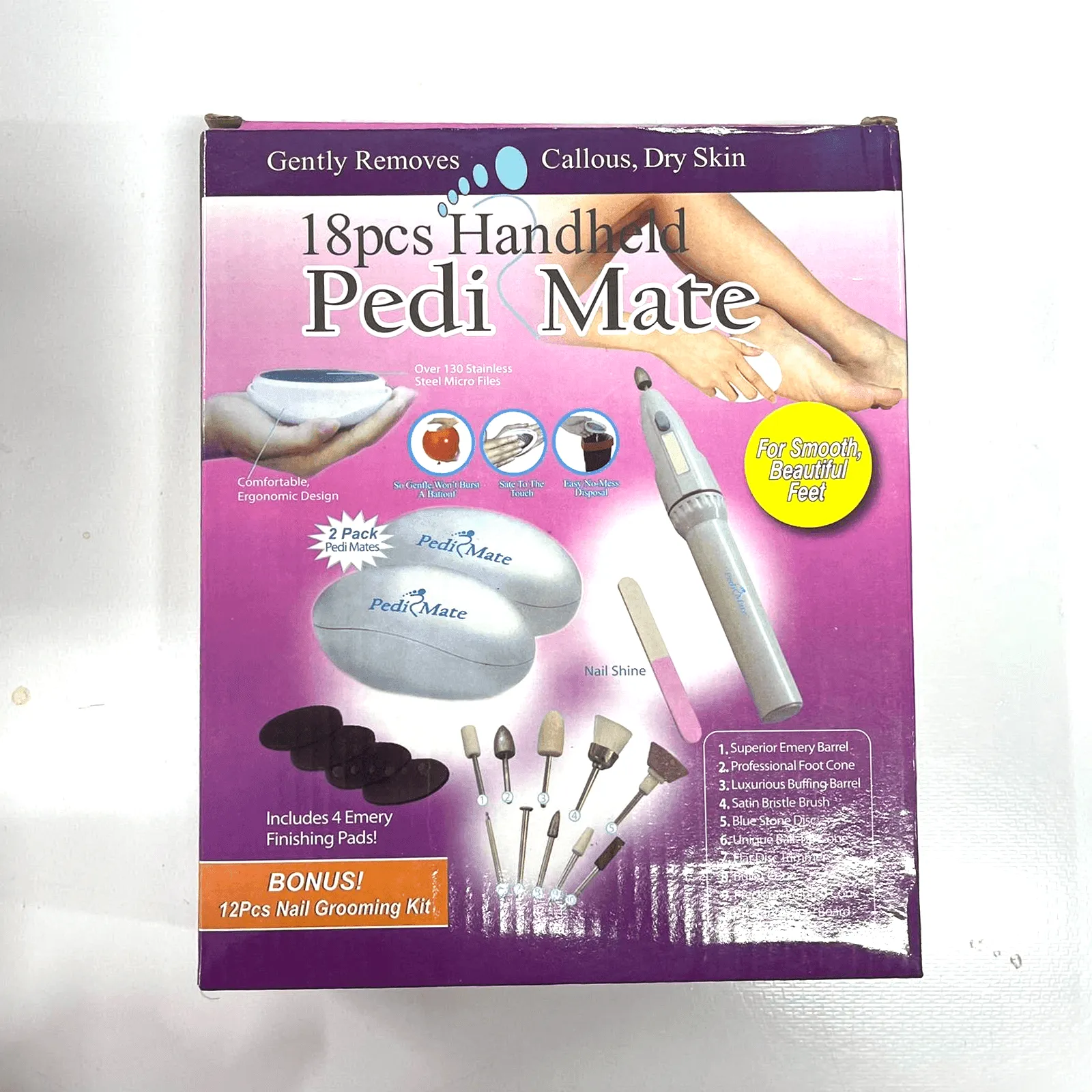 Pedi Mate 18Pcs Handheld Pedicure Set