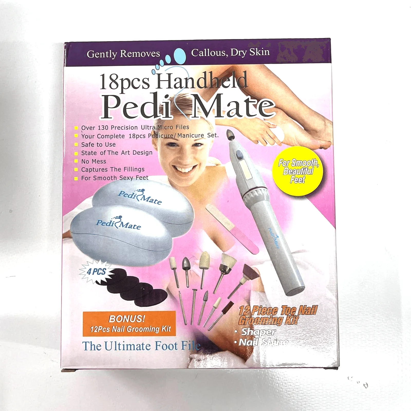 Pedi Mate 18Pcs Handheld Pedicure Set