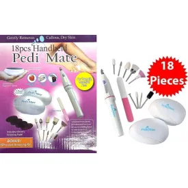 Pedi Mate 18Pcs Handheld Pedicure Set