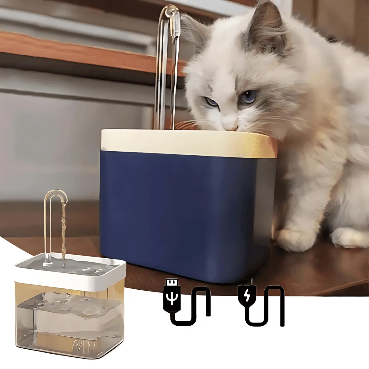 Pet Water Fountain Dispenser – Automatic, Quiet, and Durable 50.7Oz Hydration Solution with Adjustable Flow for Cats and Dogs