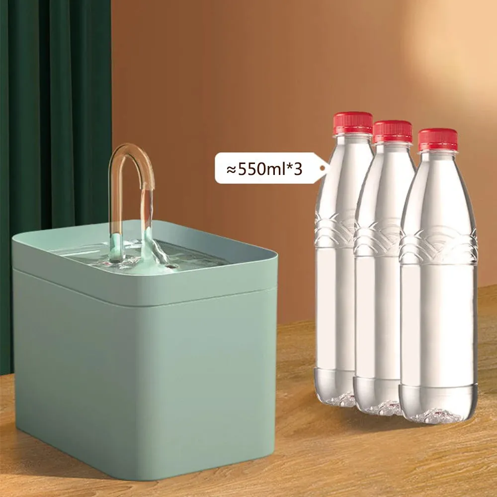 Pets Water Fountain Auto Filter | USB Electric Mute Cat Drinker Bowl 1500mL Recirculate Filtering Drinker for Cats Water Dispenser | Alo Trendy