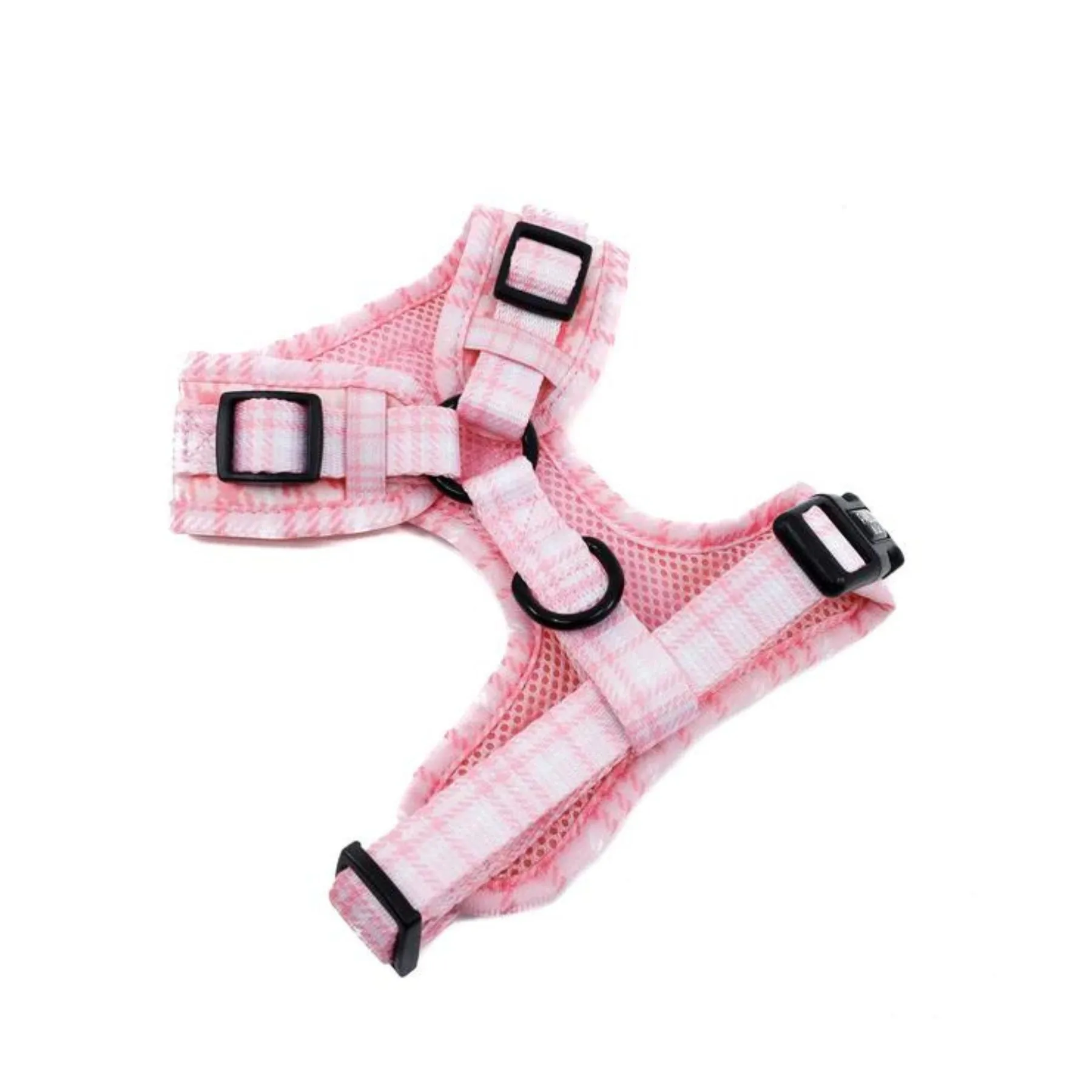 Pink Houndstooth Adjustable Harness