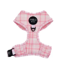 Pink Houndstooth Adjustable Harness