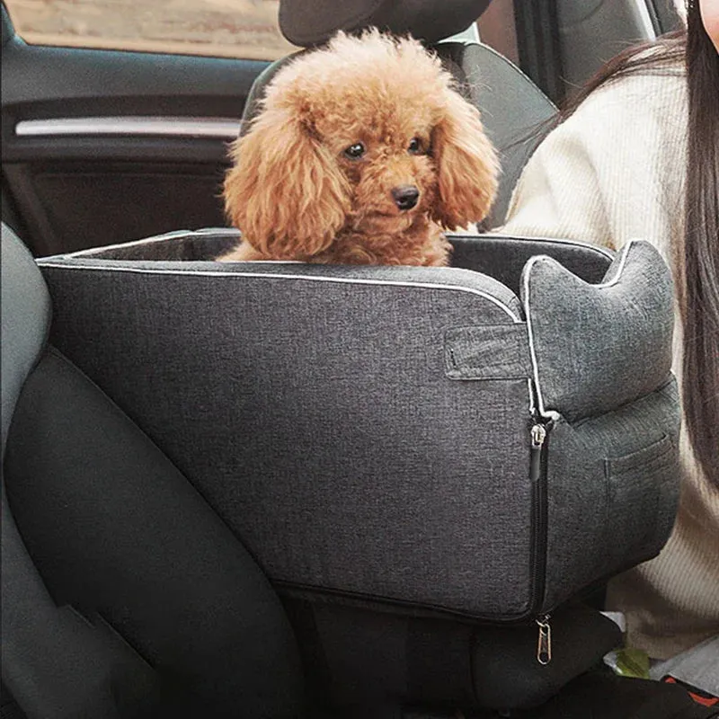 Portable Pet Safety Seat for Cars - Ideal for Small Dogs and Cats