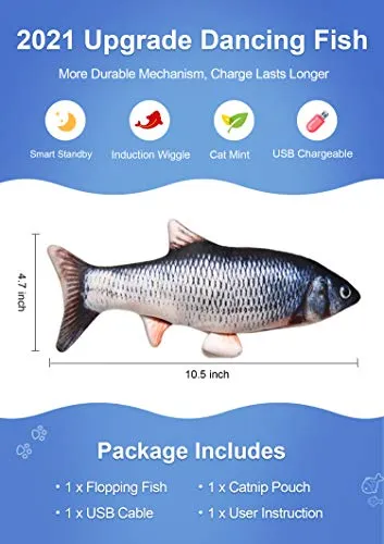 Potaroma Electric Interactive Moving Floppy Fish Toy | Dogs & Cats
