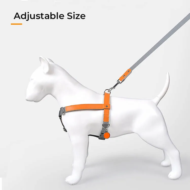 PU Leather Adjustable Breathable Dog Harness